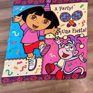 Nickelodeon Dora the Explorer Bright Multicolor Party Throw Blanket